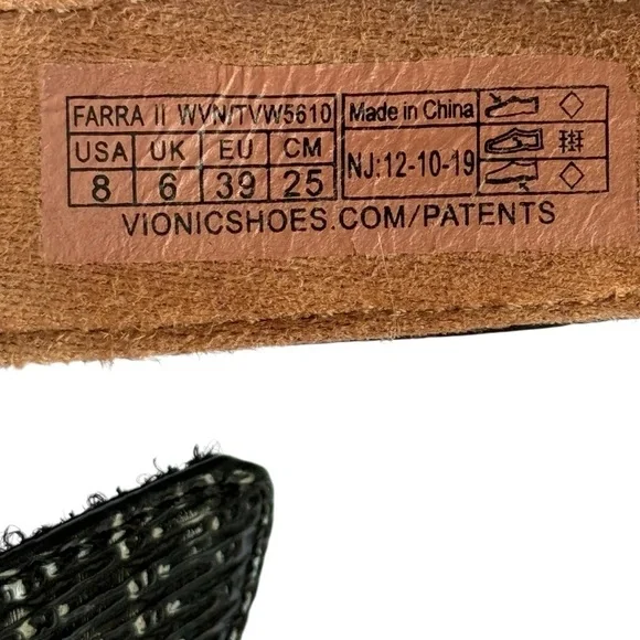Women's Vionic Farra T-Strap Sandal Black Woven Synthetic SZ. 8 - Picture 9 of 12